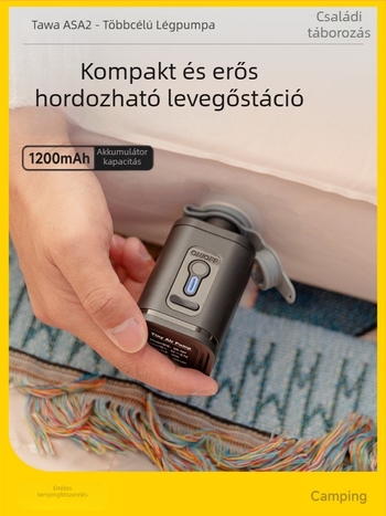 Felfújható ágy elektromos pumpával, kültéri kempingezéshez, felület kompozit anyagból, felfújható kanapé-ágy