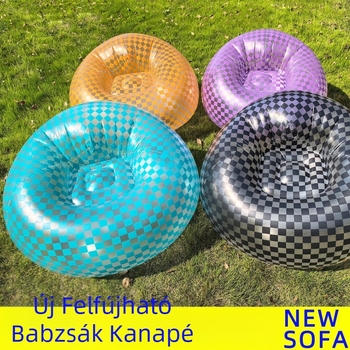 Felfújható gömb alakú kanapé – környezetbarát PVC, 0,2 mm vastagság, bean bag stílus, súly 460 g