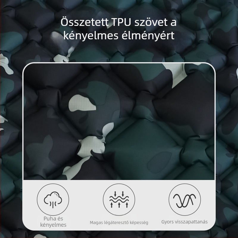 Egy személyes kültéri felfújható matrac-sátor, 75D pongee TPU, 580 g, kézi pumpa