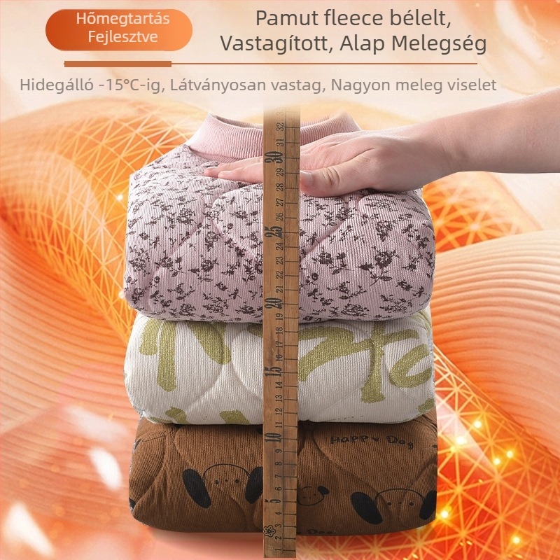Gyerek Corduroy kabát pamut töltővel, háromrétegű alap töltő, fleece bélés, vastag téli felső, poliészter töltő