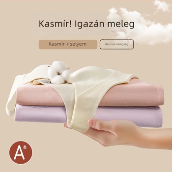 Lányoknak készült, bevarrat nélküli meleg felső kasmírral és mulberry selyemmel