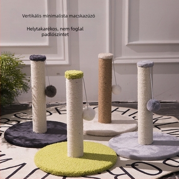 Vertikális sizál macska karmolóoszlop – mászóoszlop és karmoló tábla, egyszerű stílus, 1 db
