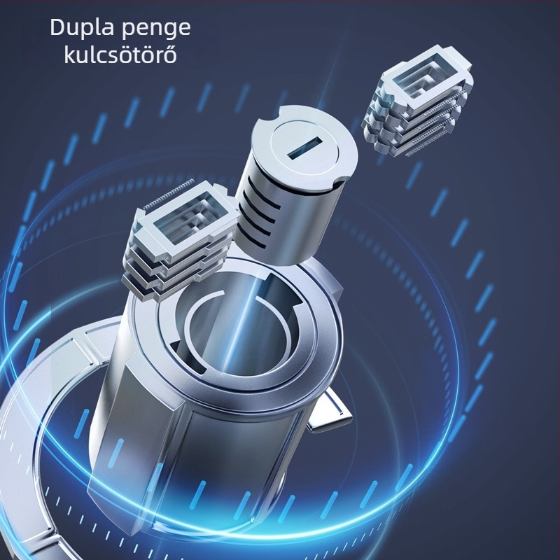 U-alakú kerékpárzár - Deli, modell DL5080213141101102, acél test, hordozható lopás elleni zár, tömeg 0.621 g