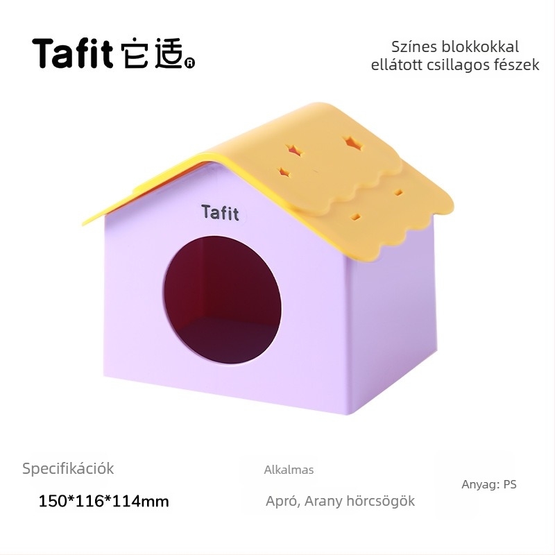 Műanyag hörcsög rejtekhely ketrechez — Tafit/it suits, univerzális használat, hörcsögöknek