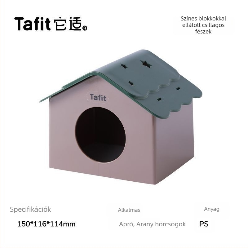 Műanyag hörcsög rejtekhely ketrechez — Tafit/it suits, univerzális használat, hörcsögöknek