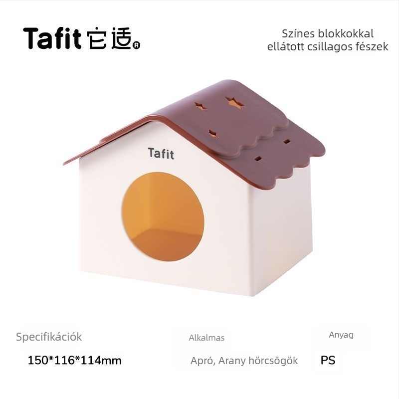 Műanyag hörcsög rejtekhely ketrechez — Tafit/it suits, univerzális használat, hörcsögöknek