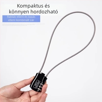 Motorkerékpár sisakzár – acélkábel, modell SL-GS, márka Shouli, testreszabás elérhető, modern minimalista stílus