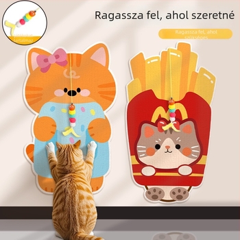 Beifu macska karmoló falmatrica, filc anyagú, rajzfilmszerű stílus, termékkód 2211, dobozban 100 darab