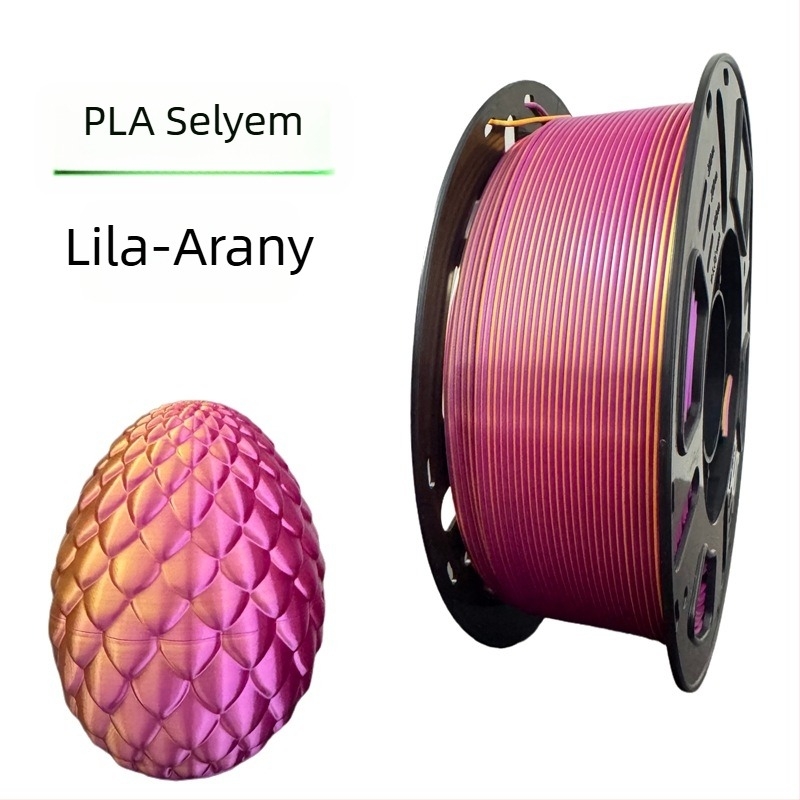 Silk PLA filament 3D nyomtatóhoz, FDM anyag, 1 kg, Pontosság ±0,02 mm