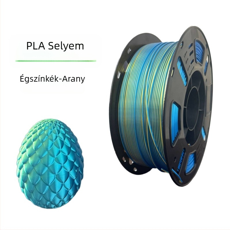 Silk PLA filament 3D nyomtatóhoz, FDM anyag, 1 kg, Pontosság ±0,02 mm