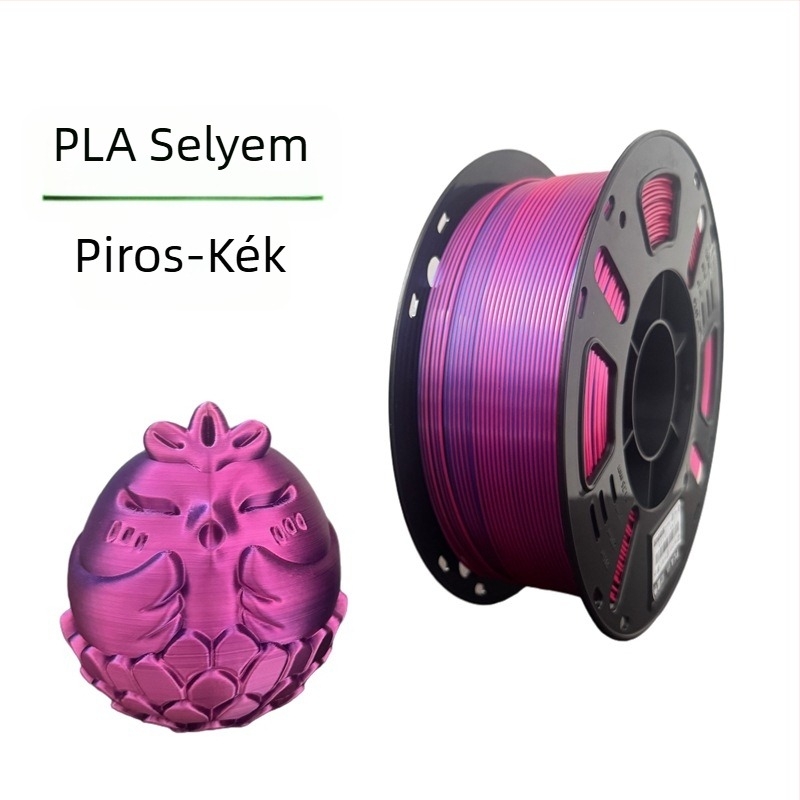 Silk PLA filament 3D nyomtatóhoz, FDM anyag, 1 kg, Pontosság ±0,02 mm