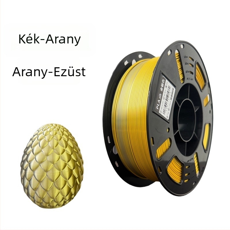 Silk PLA filament 3D nyomtatóhoz, FDM anyag, 1 kg, Pontosság ±0,02 mm