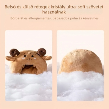 Hamsterfészek karikatúra stílusban, téli meleg, beltéri menedék, űrlény alakú pihenőágy