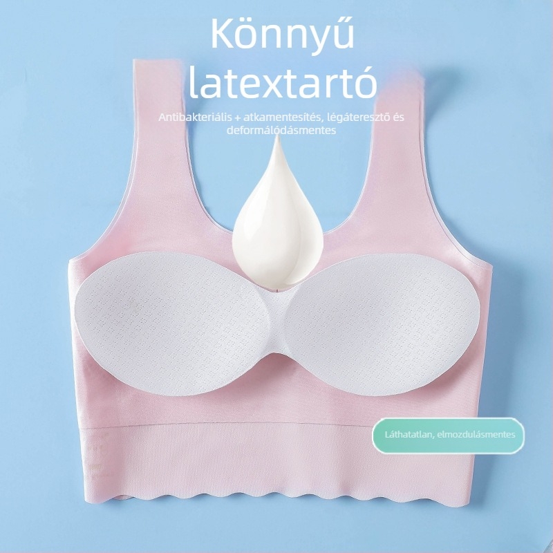 7–14 éves lányoknak készült latex seamless melltartó, vékony modell