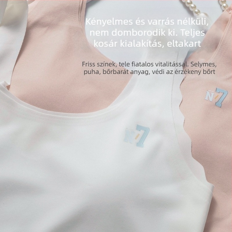 Tinédzser lánya edzőmelltartója formázott kosarakkal, lélegző nylon anyag és poliészter bélés
