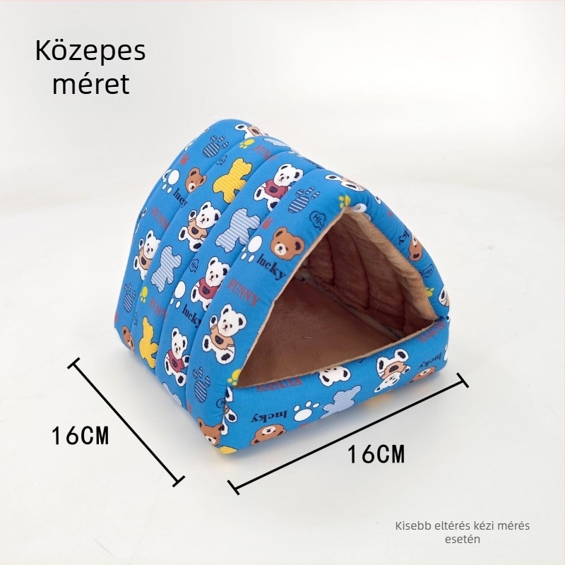 Hamster pamut fészek – téli meleg alvóhely, vastagított függő fekhely kisállatoknak