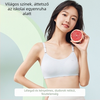Sportmelltartó hangsúlyos zenei hangjegy motívummal, vállpántos, 12–15 éves lányoknak, háromszög kosár, merevítés nélkül
