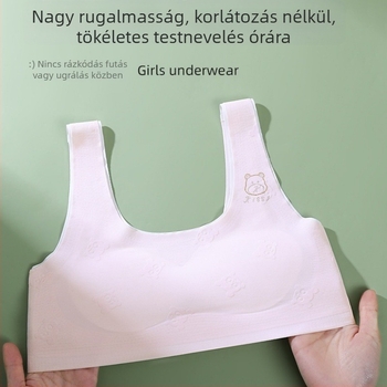 Kissy pamut edzőmelltartó lányoknak, mellény-stílus, 3/4 kosár, légáteresztő kényelem 12–15 éveseknek