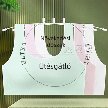 Kissy pamut edzőmelltartó lányoknak, mellény-stílus, 3/4 kosár, légáteresztő kényelem 12–15 éveseknek