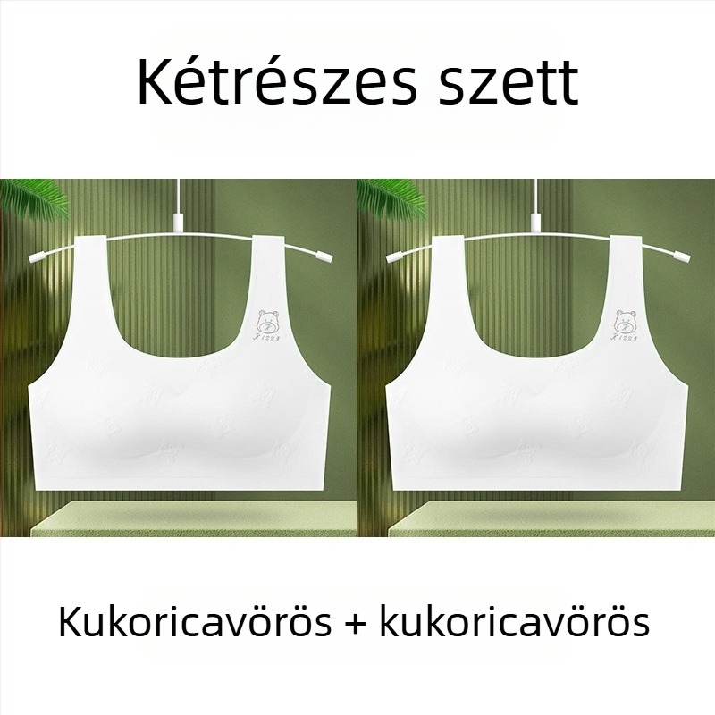 Kissy pamut edzőmelltartó lányoknak, mellény-stílus, 3/4 kosár, légáteresztő kényelem 12–15 éveseknek