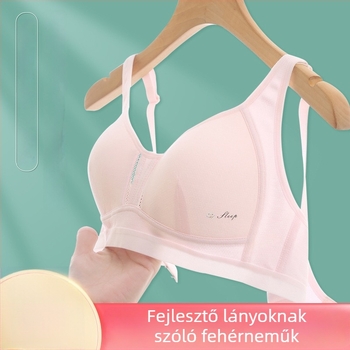 Tinilányoknak készült melltartó – teljes kosár, vékony formázott kosár, habból készült kosár, vas nélküli, rögzített dupla vállpánt