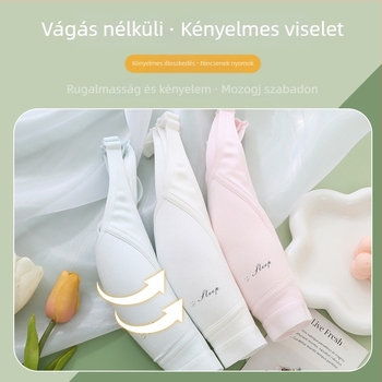 Tinilányoknak készült melltartó – teljes kosár, vékony formázott kosár, habból készült kosár, vas nélküli, rögzített dupla vállpánt