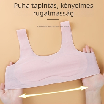 Növekedés-típusú sportmellény lányoknak, merevítő nélküli, latex kosarakkal, légáteresztő nylonból, fix vállpántokkal, 9–13 éveseknek