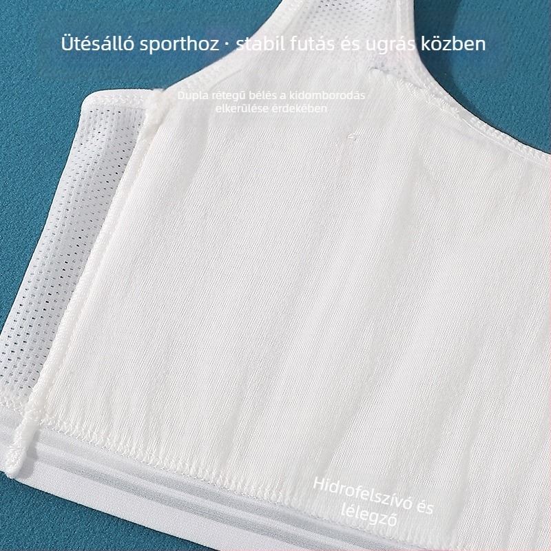 Gyerekeknek készült nejlon mellény pamut béléssel, kétszintes, vállpántokkal, 9–13 éveseknek.