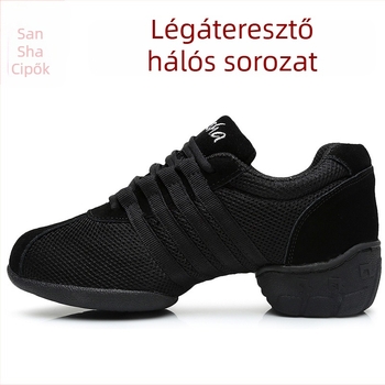 Sansha női táncos cipő - vászon felsőrész, gumi talp, könnyű és lélegző, masszázs és egyensúly, minden évszakra