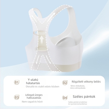 Antibakteriális nylon melltartó-vest a fejlődő tinédzsereknek, teljes kosár, formázott habbetéttel, acélrúd nélkül, fix pántok, lélegző és kényelmes