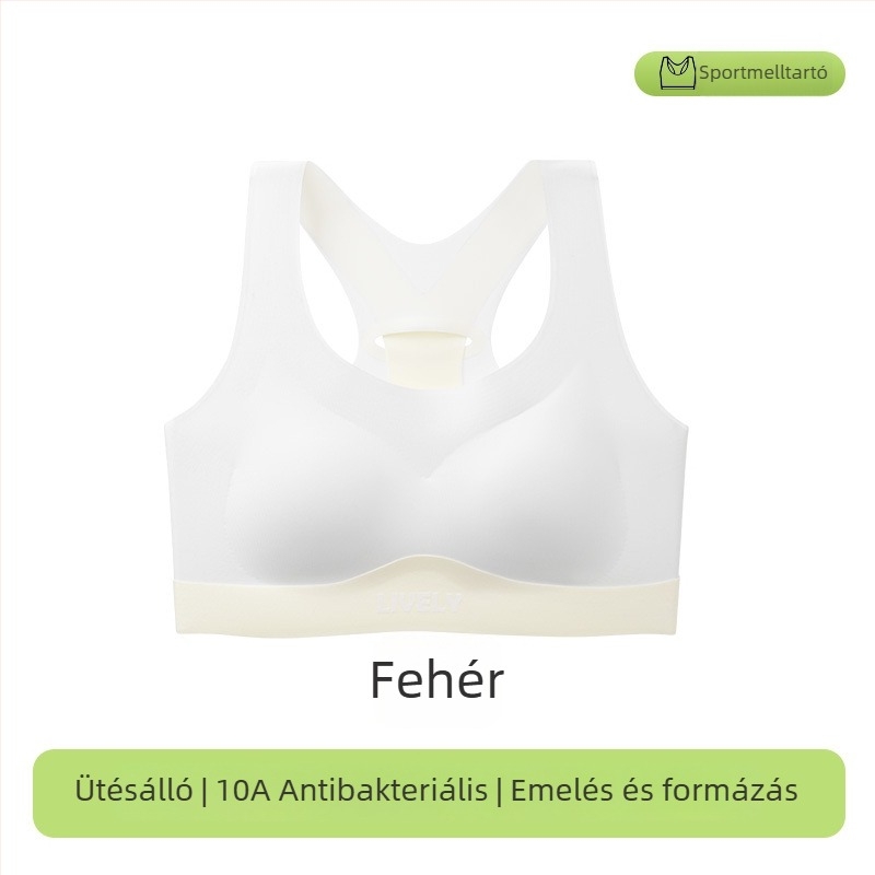Antibakteriális nylon melltartó-vest a fejlődő tinédzsereknek, teljes kosár, formázott habbetéttel, acélrúd nélkül, fix pántok, lélegző és kényelmes