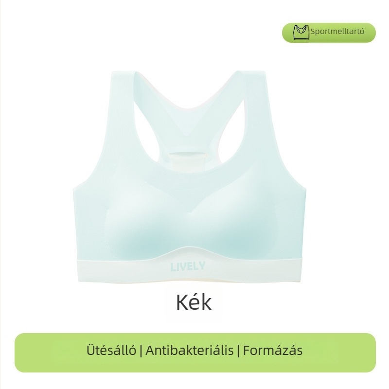 Antibakteriális nylon melltartó-vest a fejlődő tinédzsereknek, teljes kosár, formázott habbetéttel, acélrúd nélkül, fix pántok, lélegző és kényelmes