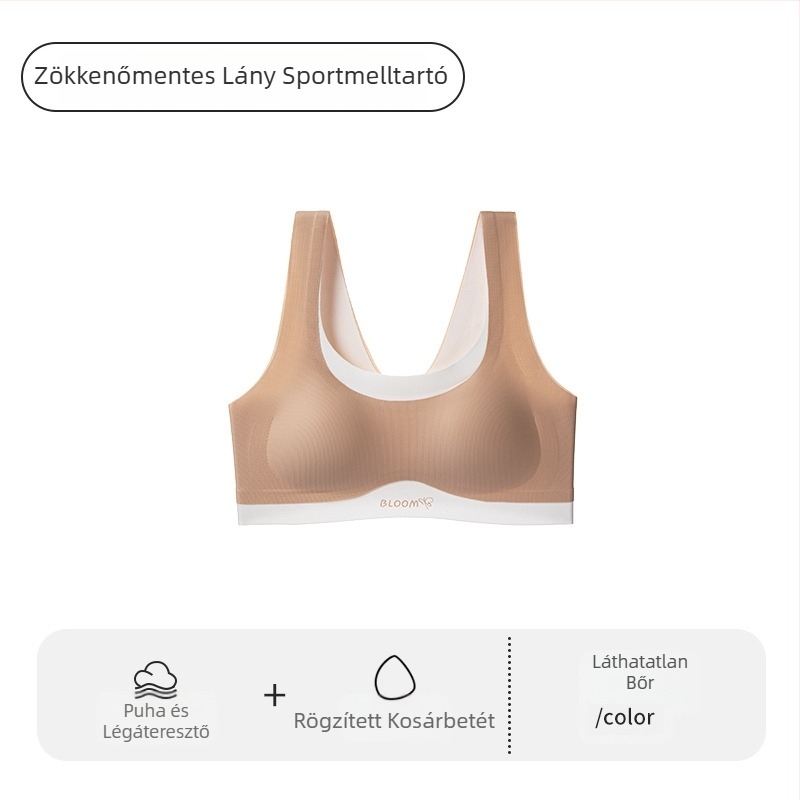 Antibakteriális sportmelltartó tinik számára, formázott kosarakkal, lélegző mellény-stílus