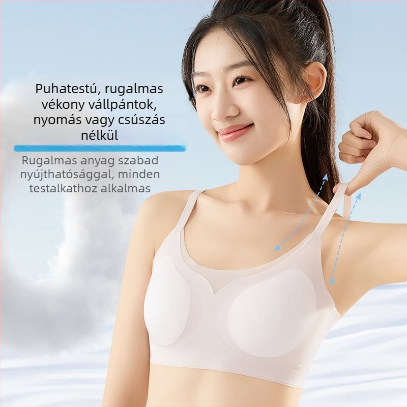 Tinédzser lányoknak szánt melltartó, varrás nélküli, nylon anyag, teljes kosár, vékony formázott kosár, rögzített dupla pántok