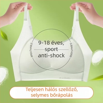 Lányoknak szóló nylon camiszol 12–15 éveseknek, teljes kosár és vékony formázott kosár