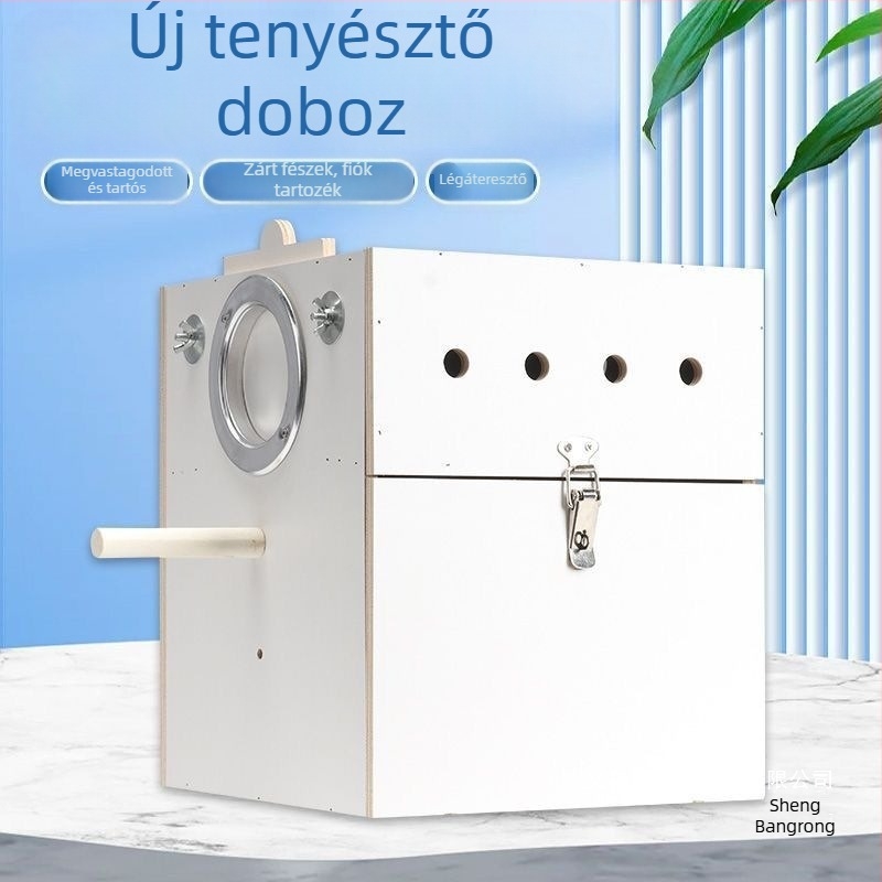 függőleges papagájtenyésztő doboz fészekkel, műanyag, Shengbangrong márka, modell AL, határokon átívelő közvetlen ellátás