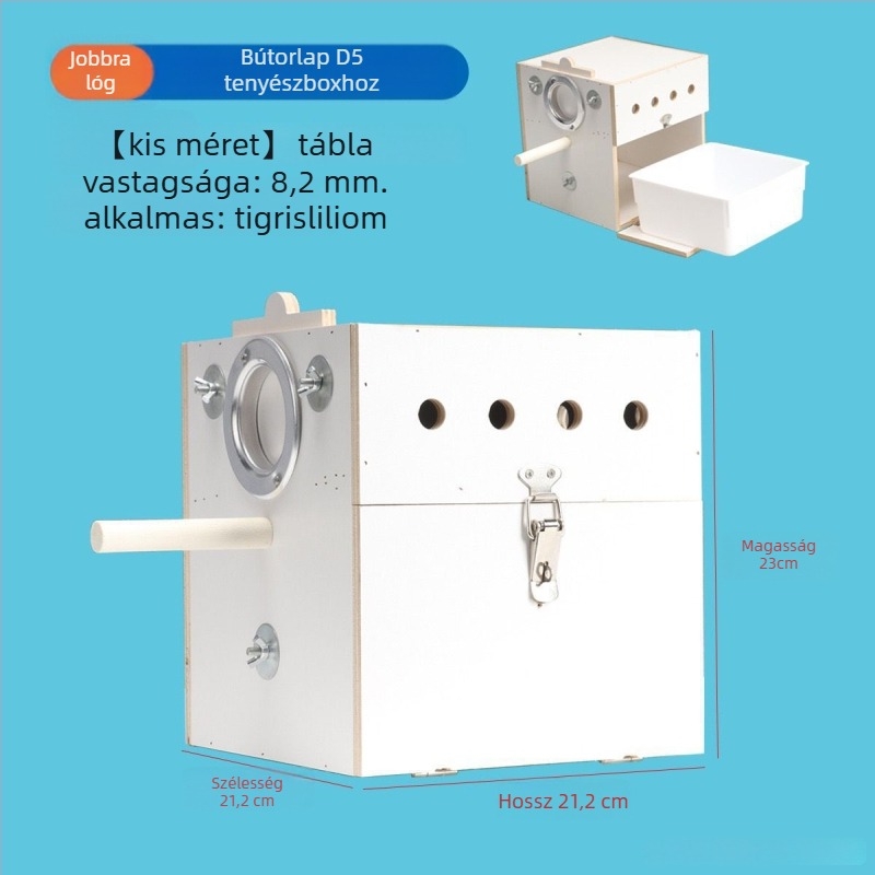 függőleges papagájtenyésztő doboz fészekkel, műanyag, Shengbangrong márka, modell AL, határokon átívelő közvetlen ellátás