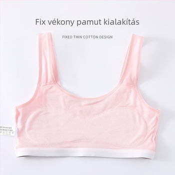 Baoyoule Lányok fejlődő melltartója – pamut top, teljes kosár, vékony formázott kosár, merevítő nélküli, fix két vállpánt
