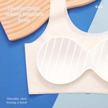 Mellény-stílusú tini melltartó, légáteresztő Modal anyag, fő anyag Nylon, bélés Viszkóz, teljes kosár, vékony formázott pohárral szivacsból