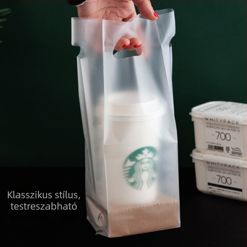 Italtartó tasak poharakhoz, dupla rétegű kivitel, 1–4 pohárhoz, tálca opciók: papír vagy fehér