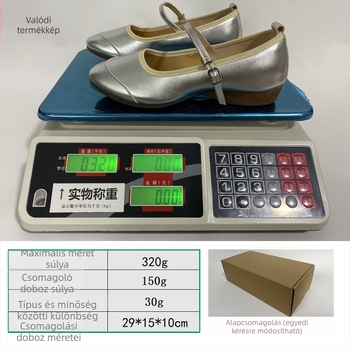 Női négyzetes tánccipő - alacsony sarkú, puha talpú, felsőrész szintetikus bőr, talp marha-ínból készített, balett, modern és latin táncra, felnőtt nőknek
