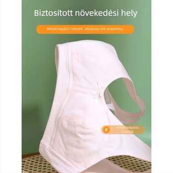 Pamutból készült gyerek melltartó-vest lányoknak, teljes kosár, formázott kosár nélkül, merev dupla vállpántok