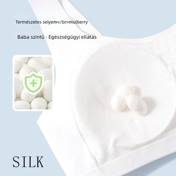 Nylonból készült sportmelltartó-vest tiniknek (12–15 év), teljes kosár, vékony öntött kosár, bélés 80–90% spandex, lélegző, rögzített dupla vállpántok