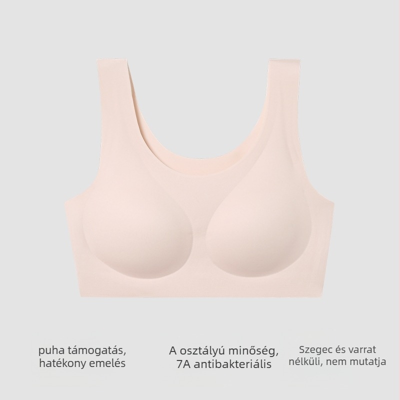 Nylon anyagú sportmelltartó, mellény-stílusú tiniknek (12–15 évesek), teljes kosár, vékony formázott kosár habszivacsbéléssel, légáteresztő, izzadságelnyelő