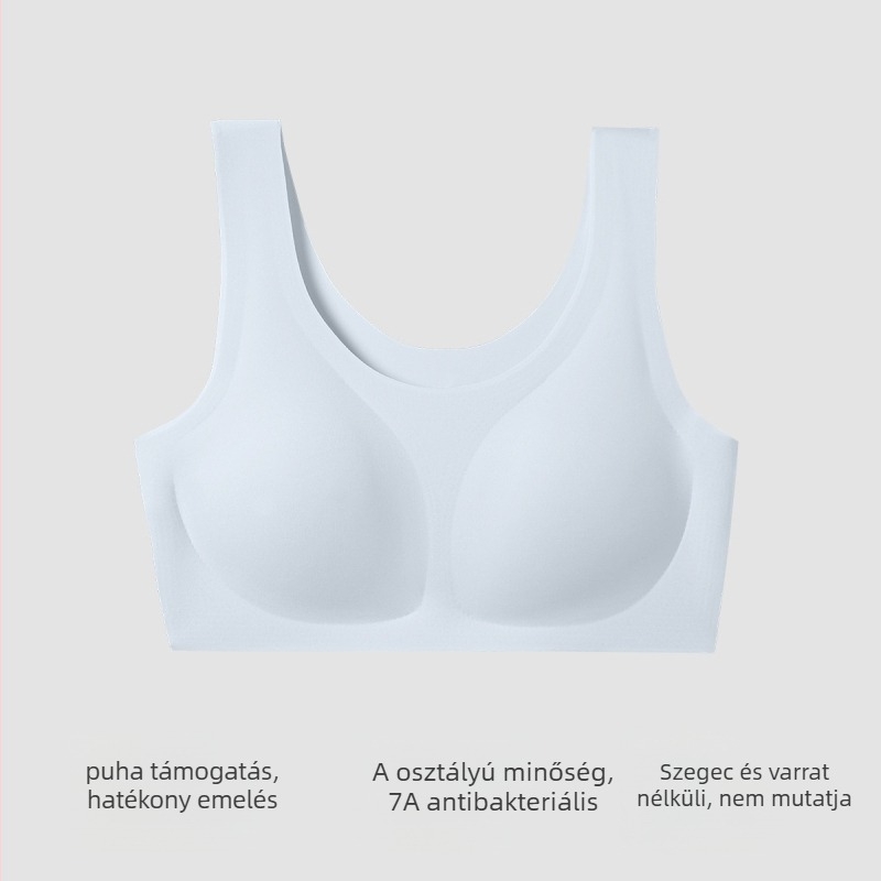 Nylon anyagú sportmelltartó, mellény-stílusú tiniknek (12–15 évesek), teljes kosár, vékony formázott kosár habszivacsbéléssel, légáteresztő, izzadságelnyelő