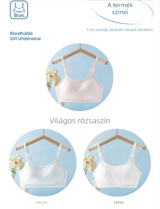 Pamut edzőmelltartó háromszögkosarakkal, vékony formázott kosarakkal, állítható pántok, varrat nélküli és légáteresztő