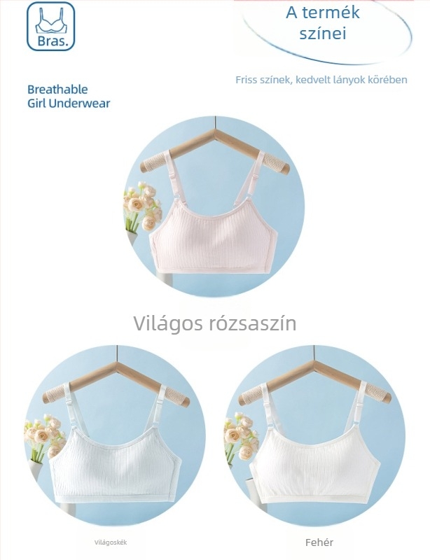 Pamut edzőmelltartó háromszögkosarakkal, vékony formázott kosarakkal, állítható pántok, varrat nélküli és légáteresztő