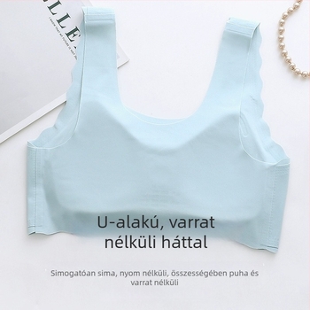 Rögzített kosárú tinilány melltartó, nejlonból, vest-stílus, teljes kosár, formázott kosár, lélegző kényelem