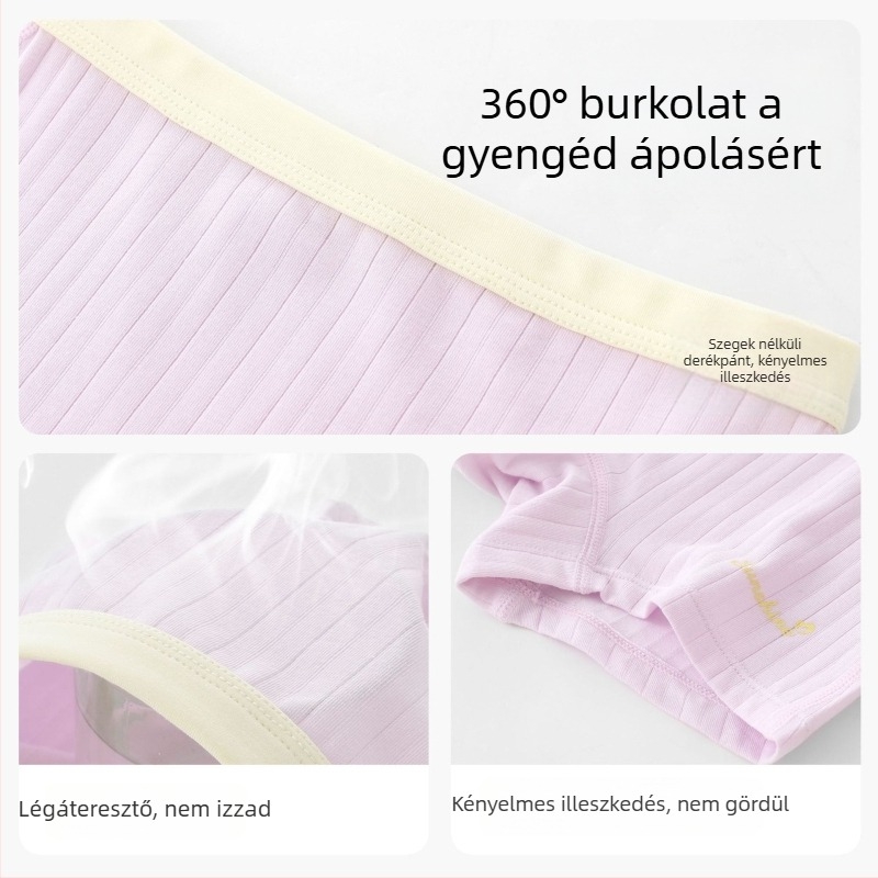Lányok boxerbugyi, Lyocell-pamut-spandex keverék, antibakteriális 7A, 8 éves vagy idősebb gyermekeknek