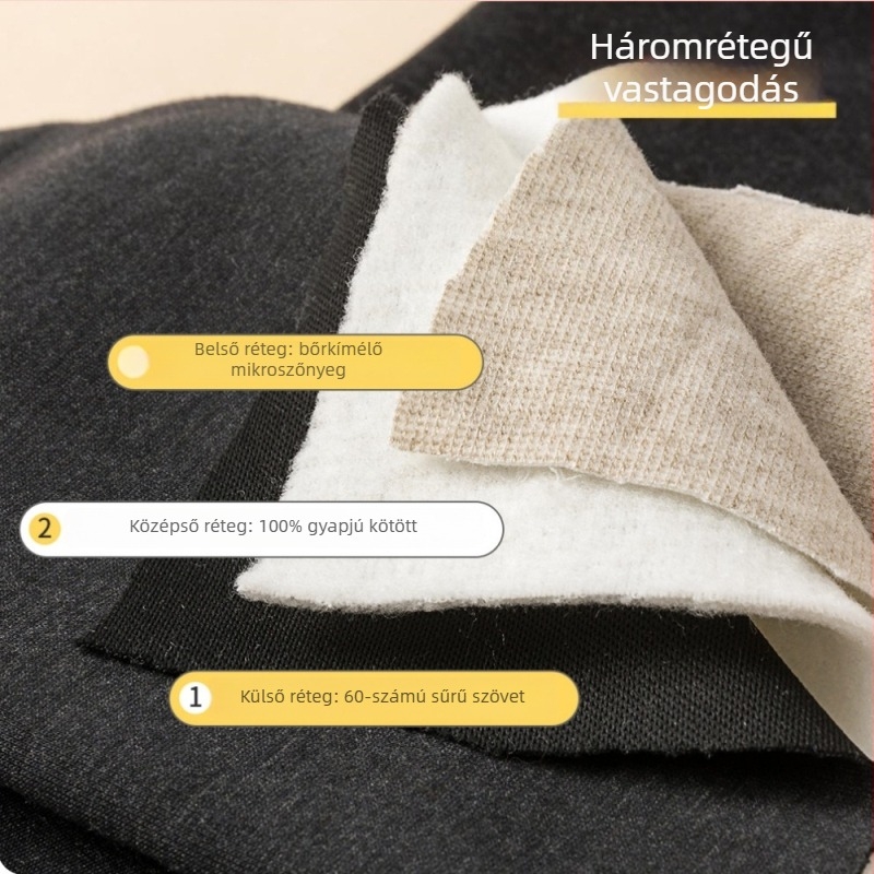 Háromrétegű, extravastag akril szálas termikus nadrág velúr béléssel, uniszex, rugalmas és meleg.